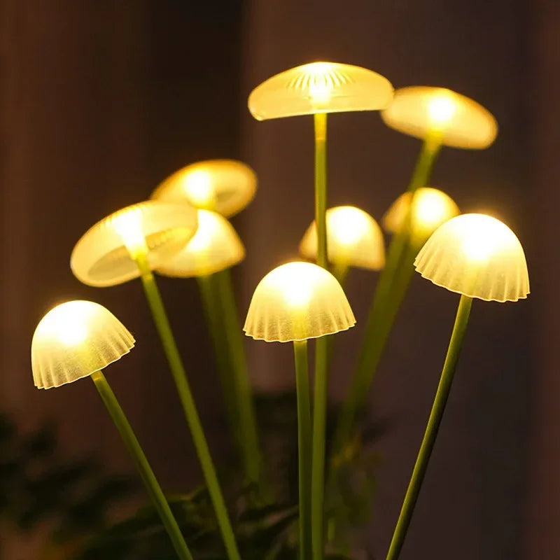 Solar Jellyfish Mushroom Garden Lights