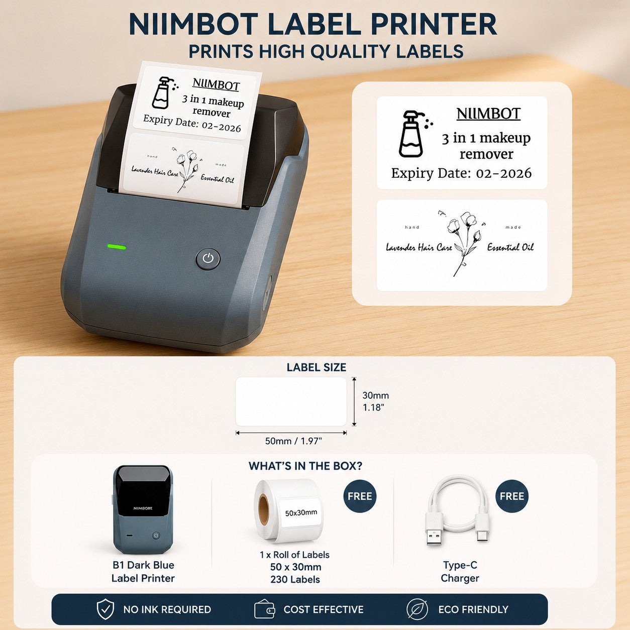 NIIMBOT B1 Portable Label Printer