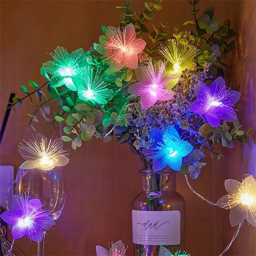 LED Fibre Optic Fairy Light Garland