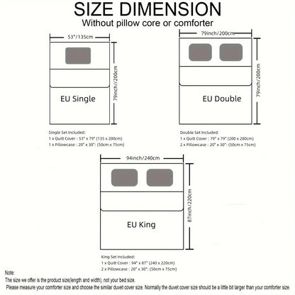 Dark Red And Black Three-Piece Bedding Set