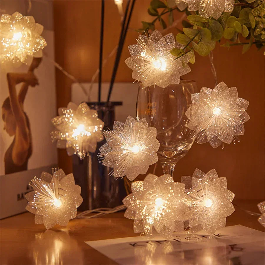 LED Fibre Optic Fairy Light Garland