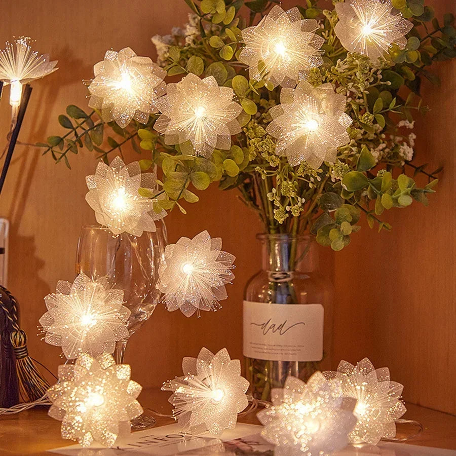 LED Fibre Optic Fairy Light Garland