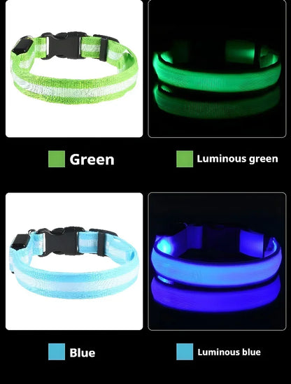 LED Glowing Night Safety Pet Collar