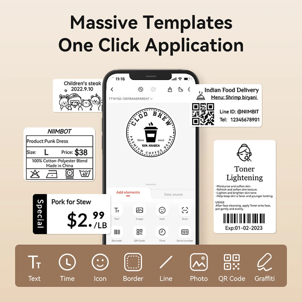 NIIMBOT B1 Portable Label Printer