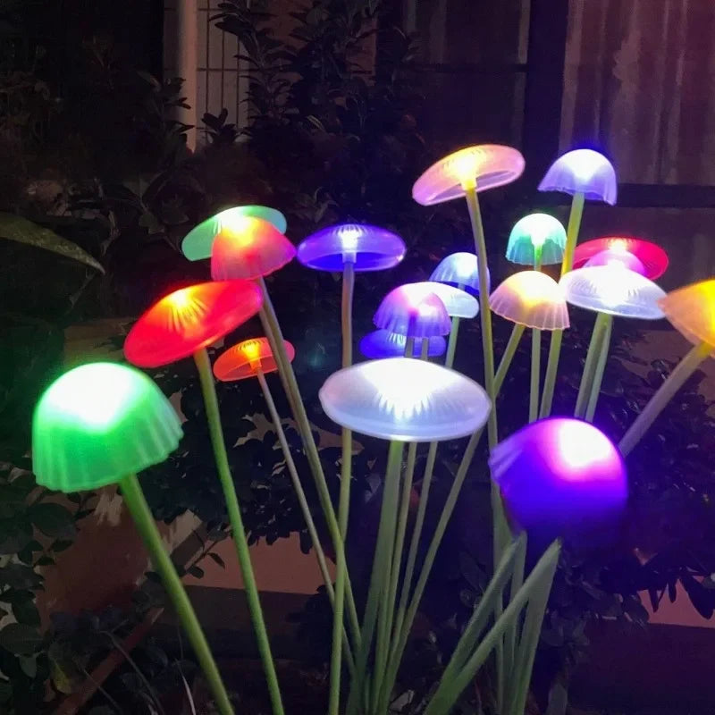 Solar Jellyfish Mushroom Garden Lights