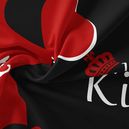 Dark Red And Black Three-Piece Bedding Set