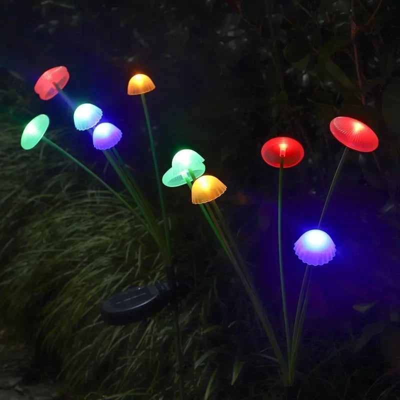 Solar Jellyfish Mushroom Garden Lights