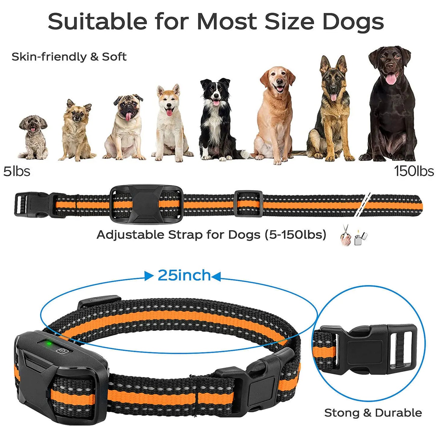 Electric Dog Training Collar With Waterproof Remote Control